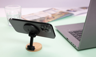 Logo trade reklaamkingi pilt: Magmount RCS taaskasutatud plastist ja bambusest telefonialus