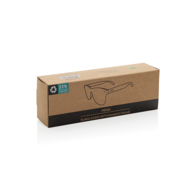 Logo trade firmakingi pilt: Bambusraamiga Prism RCS taaskasutatud plastikust päikeseprillid