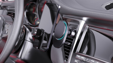 Logo trade firmakingituse pilt: PowerCruze RCS plastikust 15W magnetiga laadija autohoidik