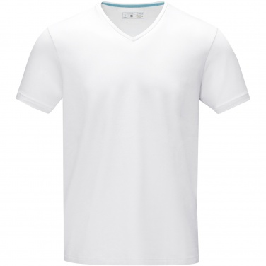 Logo trade mainoslahjat tuotekuva: Kawartha short sleeve men's organic V-neck t-shirt