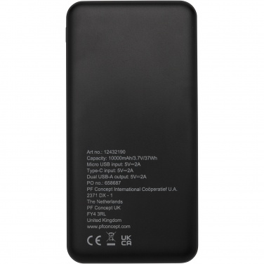 Logo trade mainoslahja kuva: Loop 10 000 mAh:n varavirtalähde kierrätetystä muovista 