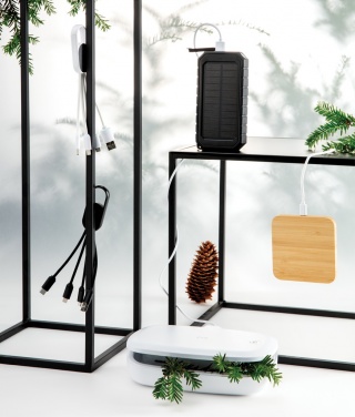 Logotrade mainoslahjat ja liikelahjat tuotekuva: 4-in-1 kaapeli karabiinihakalla