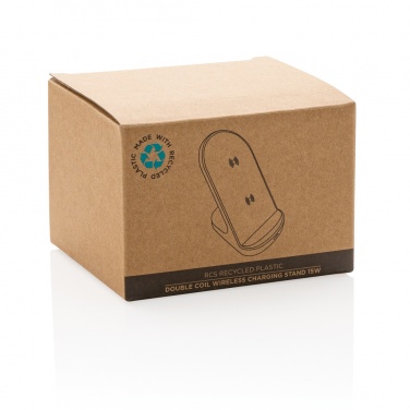 Logo trade liikelahja kuva: RCS muovinen tuplakelainen langattoman latauksen alusta 15W