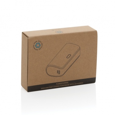 Logo trade liikelahja kuva: FlashCharge 5000mAh pikalatausvirtapankki RCS muovista