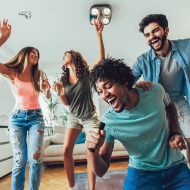 Logotrade liikelahja tuotekuva: Singvibe RCS karaokesarja tuplamikrofonilla kierrätysmuovia