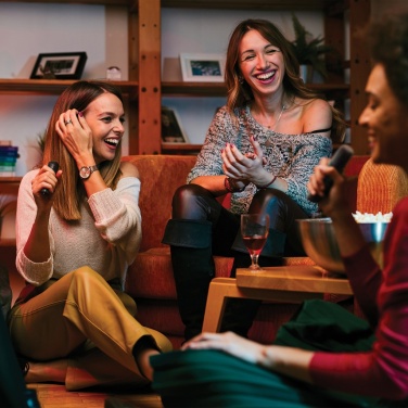 Logotrade mainoslahja tuotekuva: Singvibe RCS karaokesarja tuplamikrofonilla kierrätysmuovia