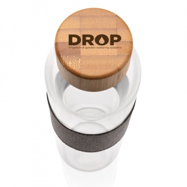 Logotrade liikelahja mainoslahja kuva: Impact borosilikaattilasipullo bambukannella