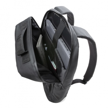 Logotrade mainoslahja ja liikelahja kuva: Musta PVC-vapaa 15,6"" Fashion-laptopreppu