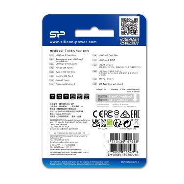 Logo trade liikelahja kuva: PENDRIVE SILICON POWER MOBILE - C07 3.2 32GB