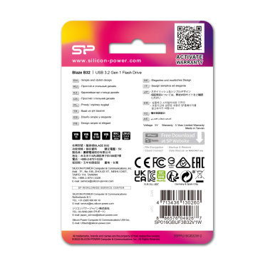 Logotrade mainoslahjat kuva: PENDRIVE SILICON POWER B32 3.2