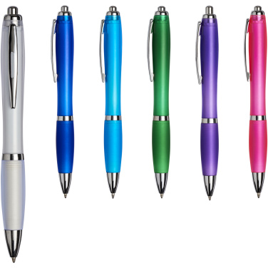 Logo trade mainostuote kuva: Curvy ballpoint pen with frosted barrel and grip