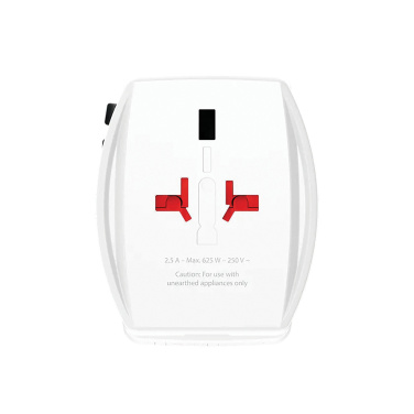 Logo trade mainoslahja ja liikelahja tuotekuva: SKROSS World Travel adapteri MUV 65W PD USB C -kaapelilla
