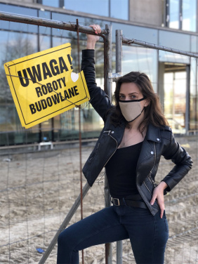 Logotrade mainoslahja tuotekuva: MARS PRO puuvillanaamari (koko M), jossa on tasku ja HEPA-suodatin. 1380165