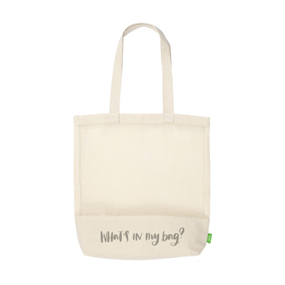 Logotrade liikelahjat mainoslahjat tuotekuva: Natura Organic Mesh Shopper (180 g/m²) ostoskassi