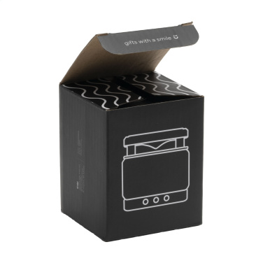 Logotrade mainostuote tuotekuva: Bamboo Block -kaiutin langattomalla laturilla