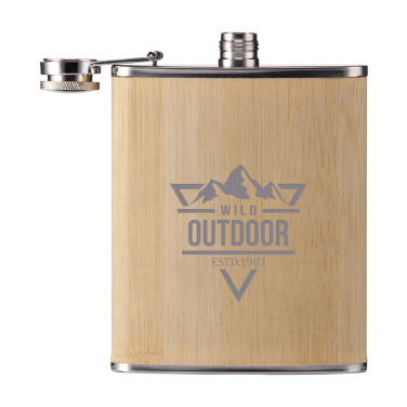 Logotrade liikelahja mainoslahja kuva: Hipflask Bamboo 200 ml juomapullo