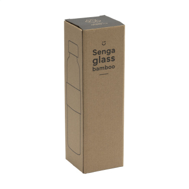 Logo trade mainoslahjat ja liikelahjat kuva: Senga Glass Bamboo 500 ml juomapullo