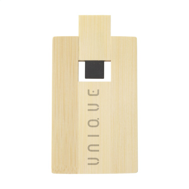 Logo trade liikelahja mainoslahja tuotekuva: Luottokortti USB Bamboo 16GB