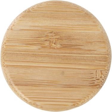 Logo trade liikelahjat mainoslahjat kuva: Lume 500 ml:n himmeä natronkalkkilasipullo, jossa on bambukansi