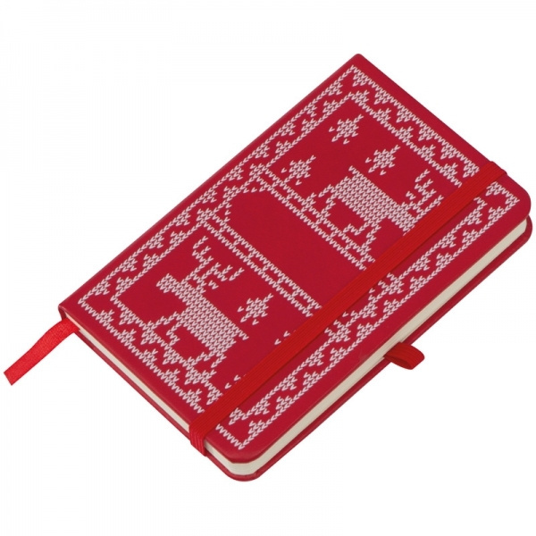 Logo trade mainoslahja kuva: A6-kokoinen muistikirja jouluaiheella