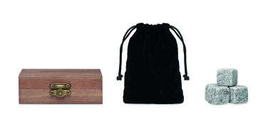Logotrade mainoslahja tuotekuva: 9 kivijääkuutiota laatikossa