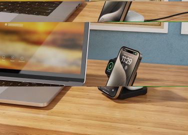 Logotrade mainoslahja ja liikelahja kuva: Urban Vitamin Arcadia RCS rplast 15W 3in1 magn. laturi