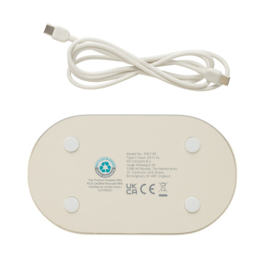 Logotrade liikelahjat mainoslahjat tuotekuva: LumaRise RCS -herätyskello, valkoinen kohina, kierrätysmuovi