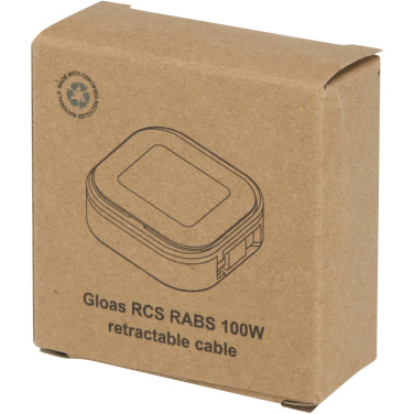 Logo trade liikelahjat tuotekuva: Gloas 5-in-1-kierrätysmuovinen, sisäänvedettävä datasynkronointi- ja 100 W:n pikalatauskaapeli älypuhelimen työkalusarjalla