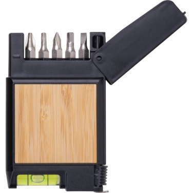 Logo trade liikelahja mainoslahja tuotekuva: 3 metrin mittanauha ja vatupassi HALIFAX