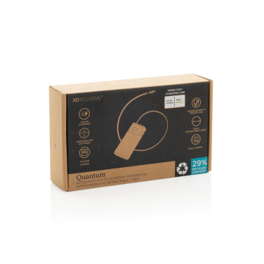 Logo trade liikelahjat mainoslahjat kuva: Quantum RCS PD45W nopea 10 000 mAh -varavirtalähde näytöllä