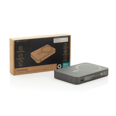 Logo trade liikelahjat mainoslahjat kuva: Quantum ultra-nopea 10 000 mAh magneettinen 25 W powerbank.