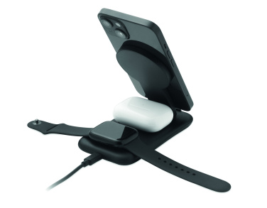 Logotrade reklaminiai produktai nuotrauka: 3 viename belaidis įkroviklis 15 W