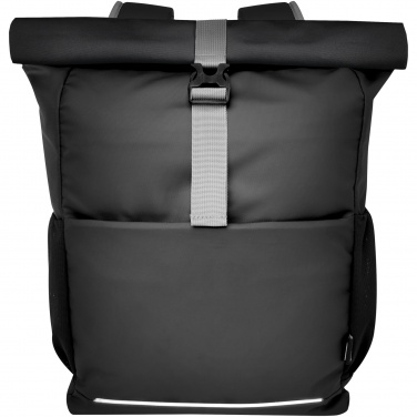 Logotrade dāvanas foto: Aqua 15" GRS otrreizējās pārstrādes ūdensizturīgs roll-top velosipēda soma 20L