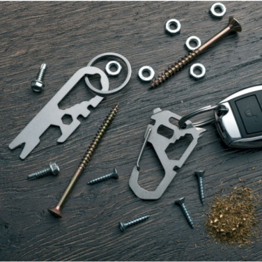 Logotrade biznesa dāvanas foto: Daudzfunkcionāls atslēgu piekariņš ANTISANA Schwarzwolf