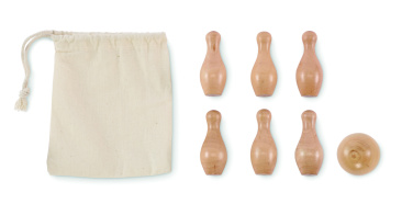 Logotrade korporatīvās dāvanas foto: Mini priedes koka boulinga komplekts