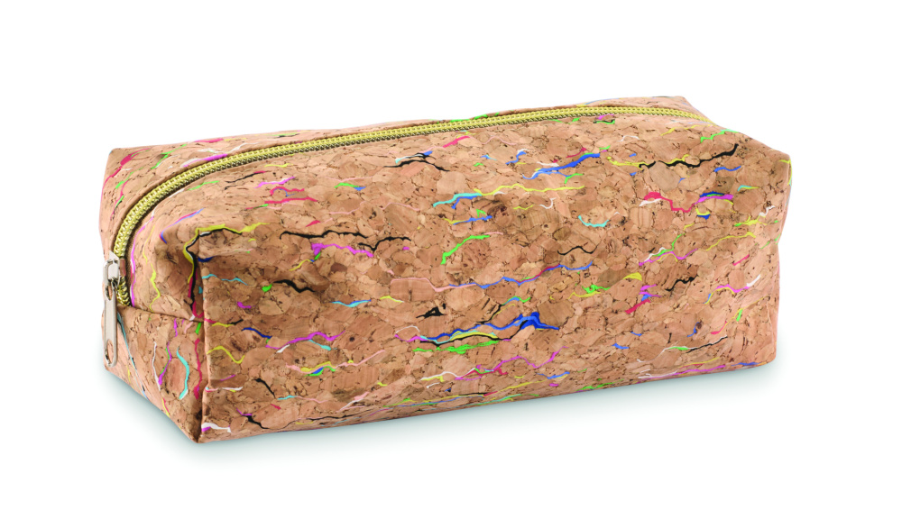 Логотрейд бизнес-подарки картинка: Coloured cork pencil case
