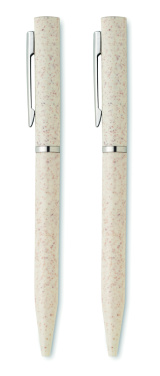 Лого трейд pекламные cувениры фото: Wheat straw/ABS twist pen set