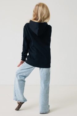 Лого трейд pекламные cувениры фото: Детская толстовка с капюшоном Iqoniq Yengo из переработанного хлопка с боковыми карманами