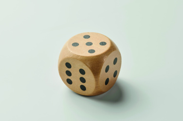 Логотрейд pекламные cувениры картинка: Schima wooden dice 5cm dia