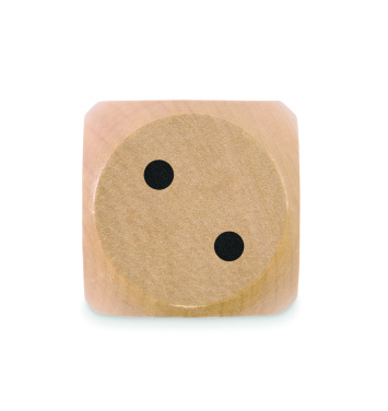 Логотрейд pекламные подарки картинка: Schima wooden dice 5cm dia