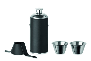 Логотрейд pекламные cувениры картинка: Hip flask with shot cups