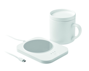 Лого трейд бизнес-подарки фото: Wireless charger mug warmer set