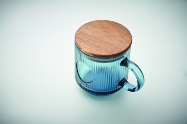 Лого трейд pекламные подарки фото: Ribbed glass mug 300ml