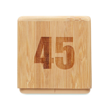 Логотрейд pекламные подарки картинка: Bamboo twist snooze timer