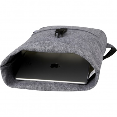 Logotrade kampanjprodukter bild: Felta cykelväska med rullöppning av GRS-återvunnen filt, 13 l