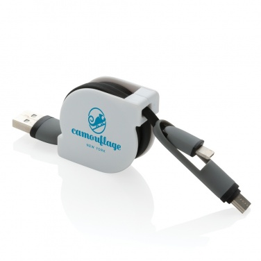 Logotrade profilprodukter bild: Utdragbar 3-i-1 kabel