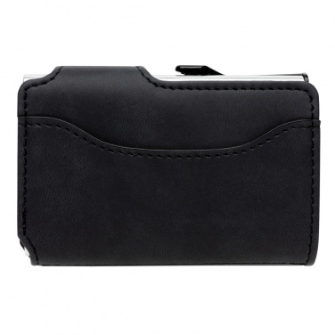 Logotrade presentreklam bild: Standard aluminium RFID korthållare med PU plånbok