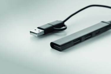 Logotrade reklamprodukter bild: USB 4 portar hubb 19 cm