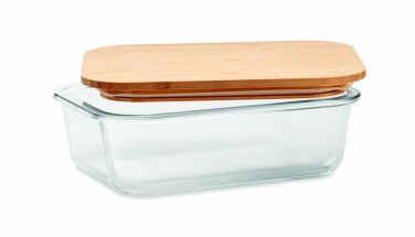 Logotrade profilprodukter bild: Lunchbox i glas/bambu