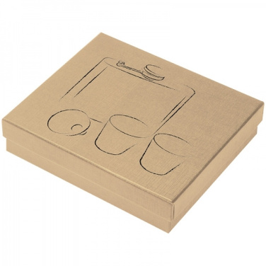 Logotrade reklamprodukter bild: Höftkolv med 2 snapsglas SANDVIKEN 170 ml